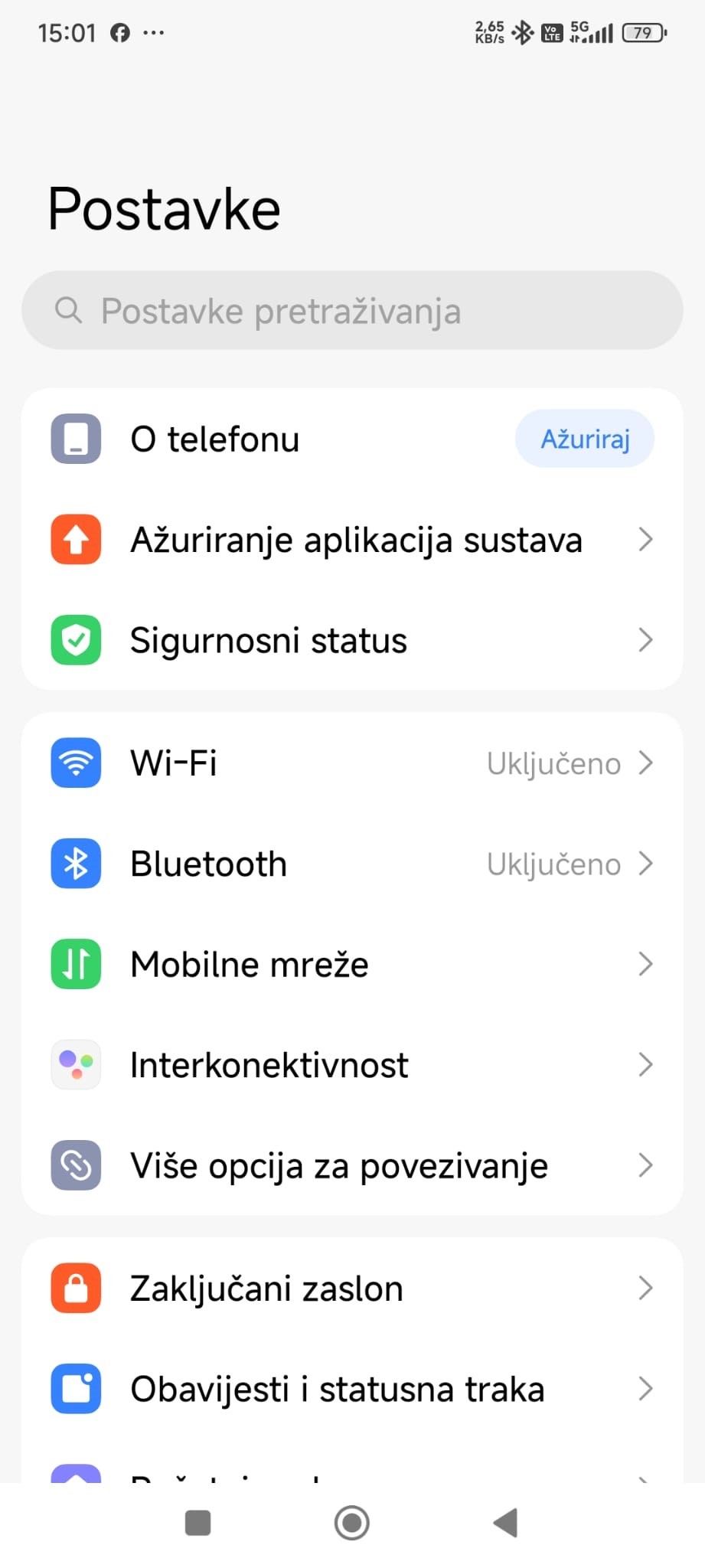 Android postavke – Wi-Fi